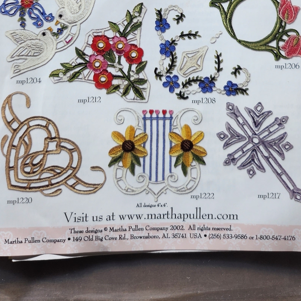 Martha's CD Antique Cutwork Circa 1910 23 Machine Embroidery Cutwork Designs - Picture 7 of 7